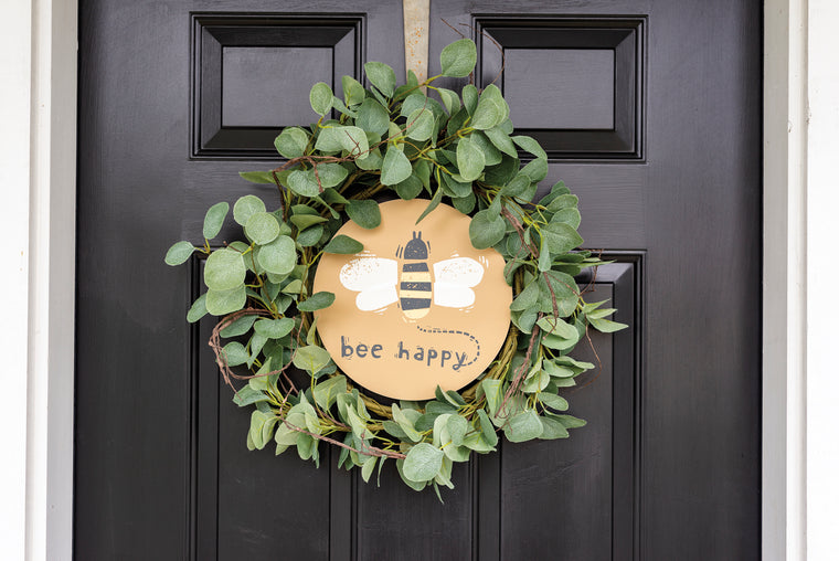 Bee Happy Wreath Insert