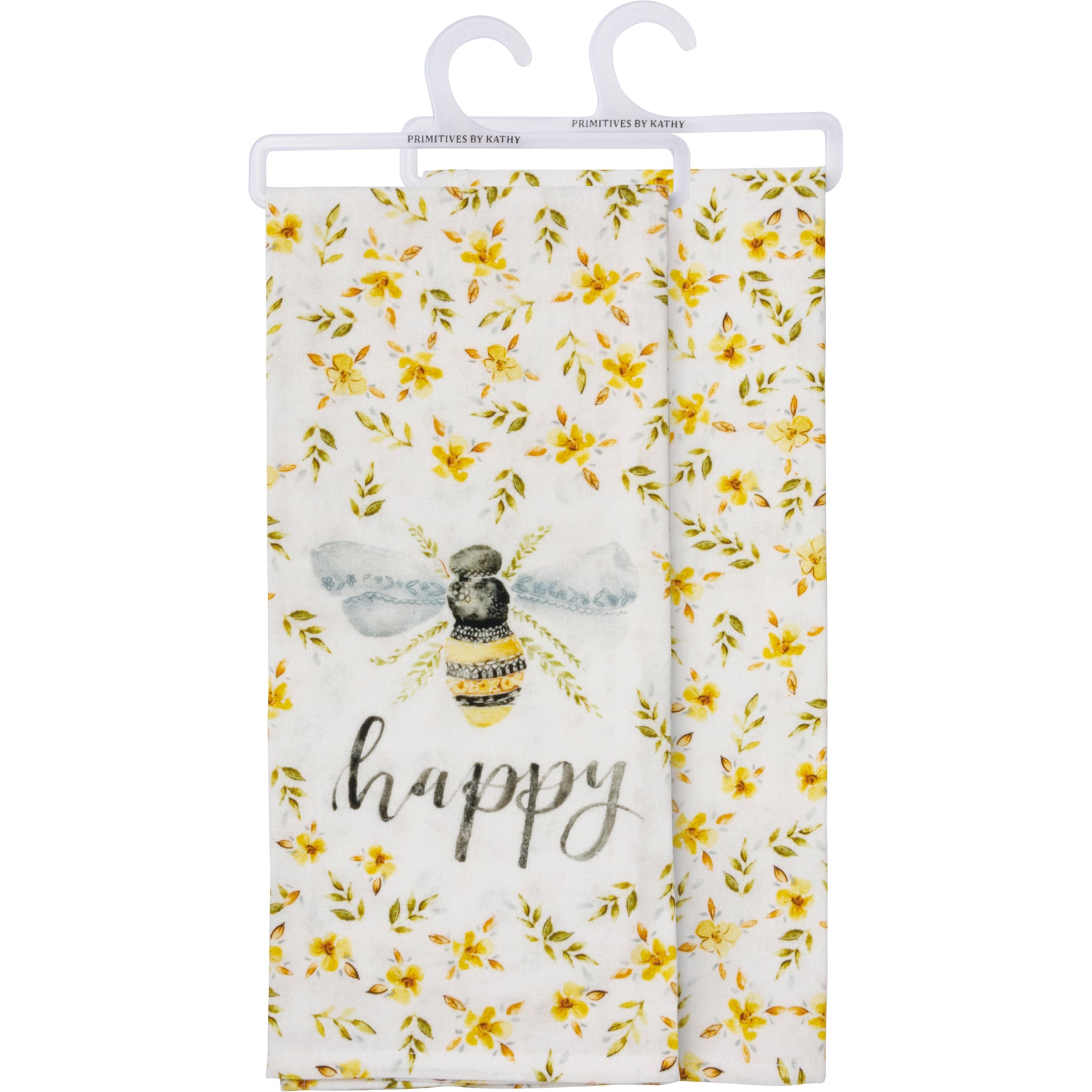Set of 2 BEE INSPIRED Honey Bee Terry Kitchen Towels by Kay Dee