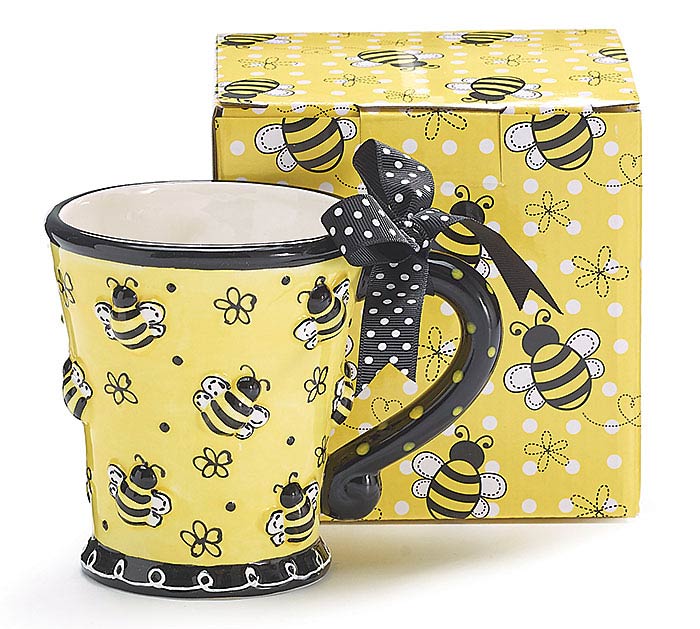 3D Effect 3D Bumblebee Bees Ceramic Coffee Wildlife Nature Gift Mug 11oz -  Crafter's Market UK