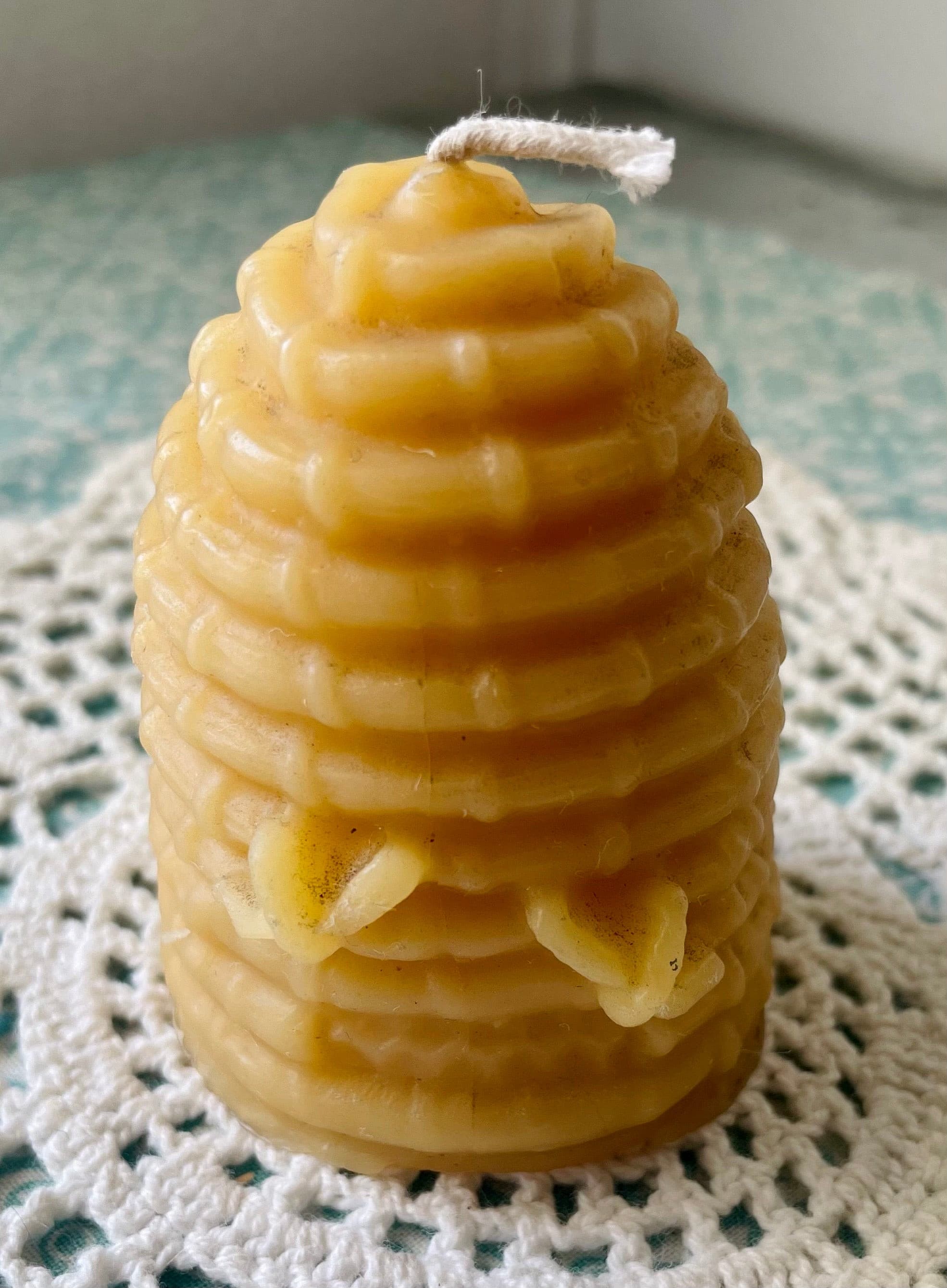 Small Beehive Beeswax Candle